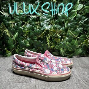 Vans Hello Kitty Sanrio Men's Size 6.5 Women's Size 8  US pink Slip On Shoes